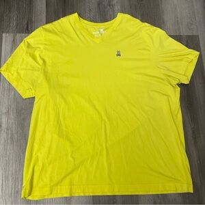 Psycho Bunny Norbury Tipped Crew Neck Lemon Tonic TShirt B6U109N1PC-LNC Size 3xl